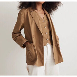 Madewell Jacket Women's XS Crossover Blazer Regenerative Chico Tan Oversized